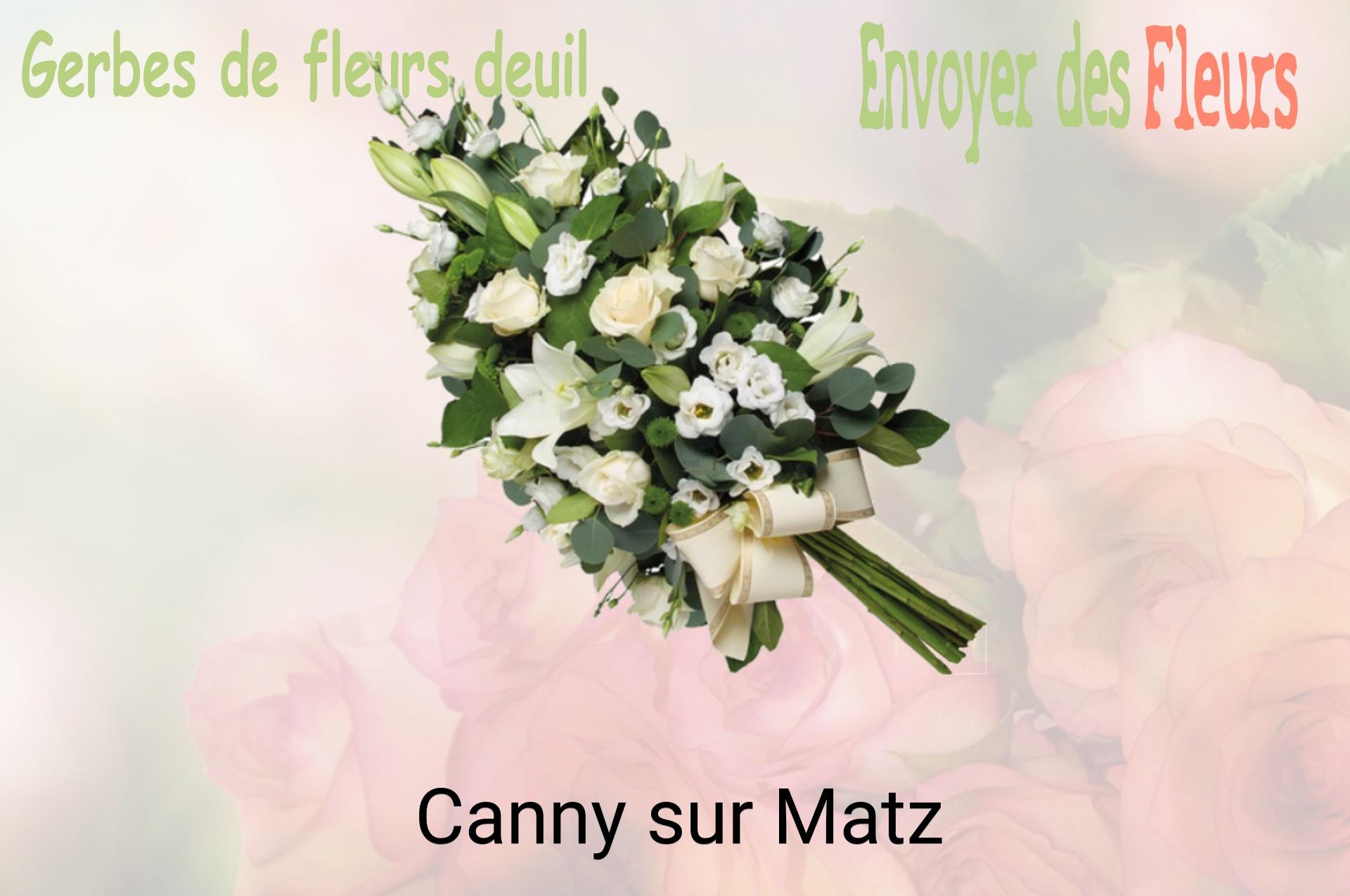 Gerbe de fleurs de deuil livrée à Canny-sur-Matz